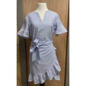 Vineyard Vines Women’s Seersucker Wrap Dress Size 2